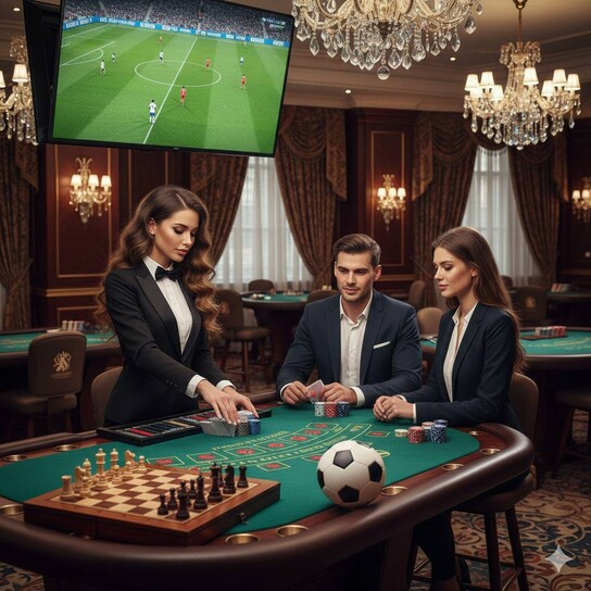 Abstract blockchain network representing crypto casino technology